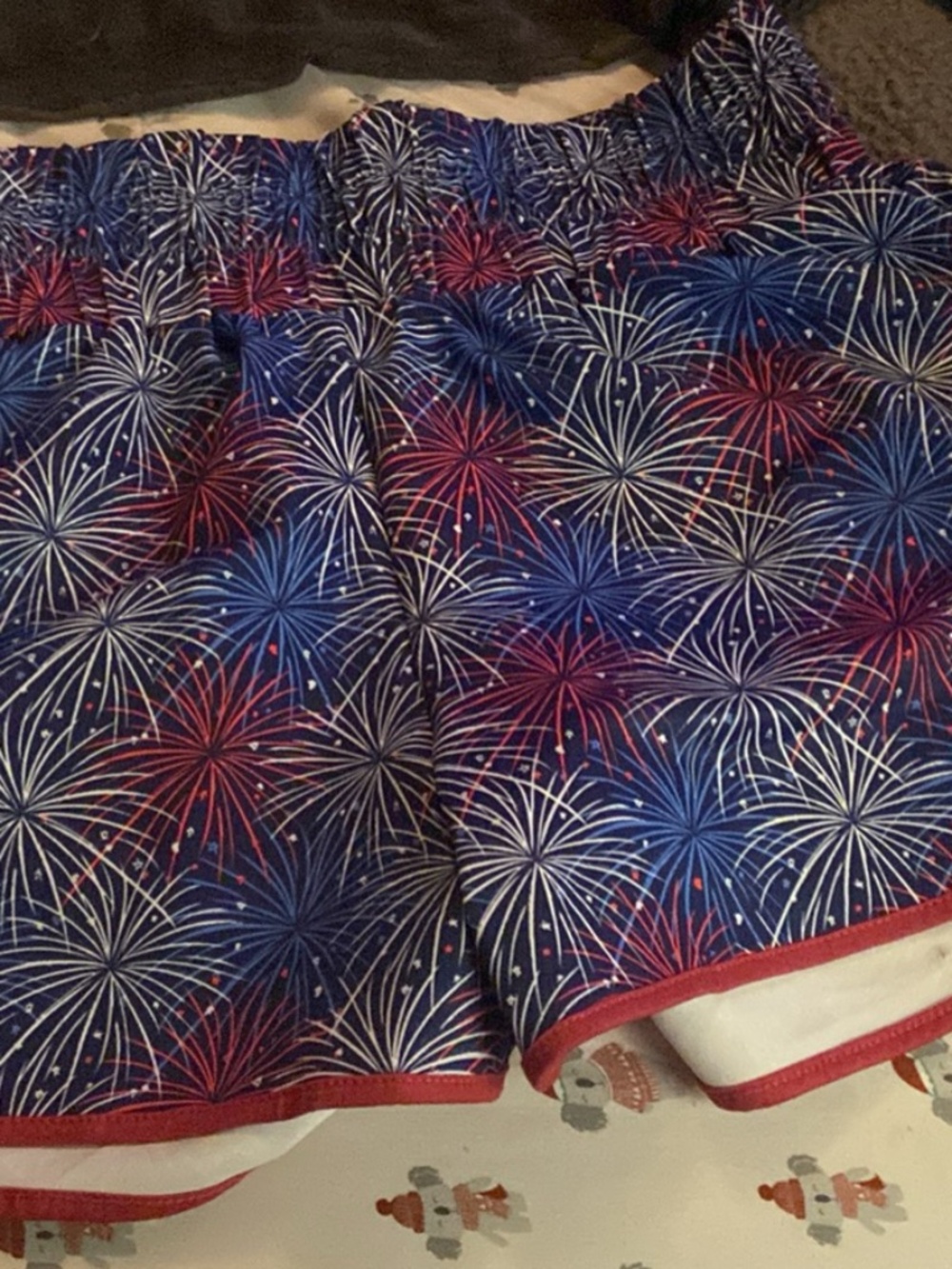Bad Habit Fireworks Print Athletic Shorts Size 2XL